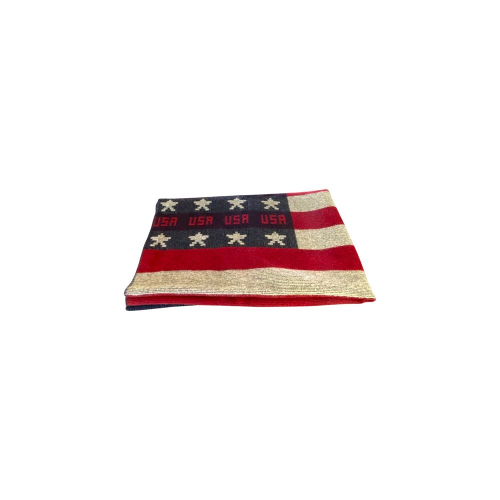 VTG Woolrich USA Flag Freedom Wool Throw Stadium Blanket Wall Hanging 68x54